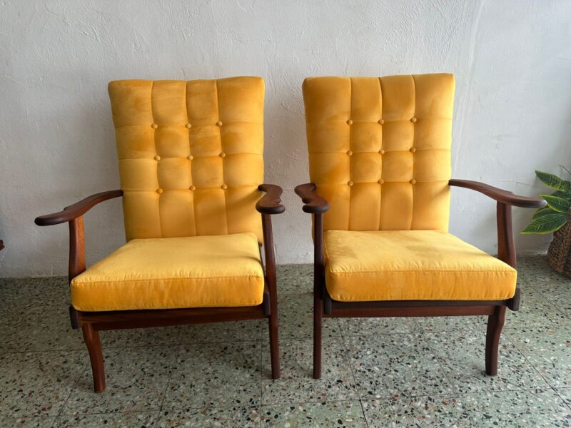 Lubis Mid Century Arm Chairs - Image 4