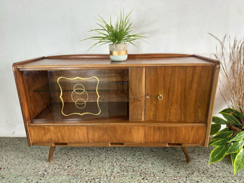Elegant Mid Century Walnut Sideboard - Image 10