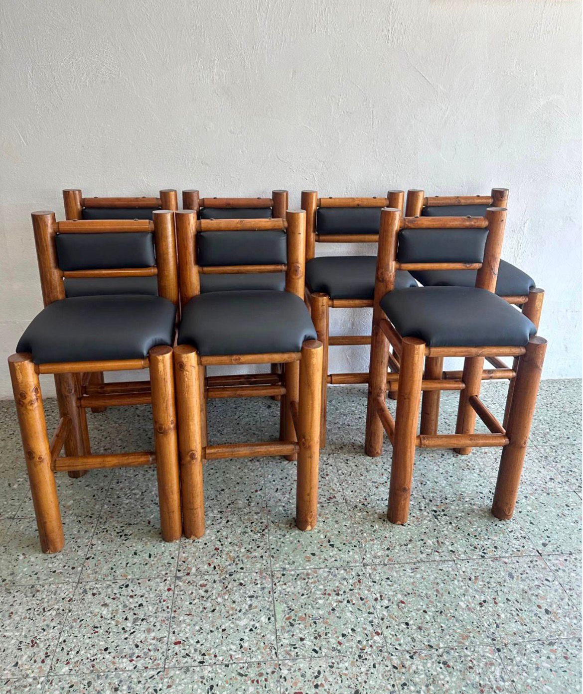 Log wood Bar Stools