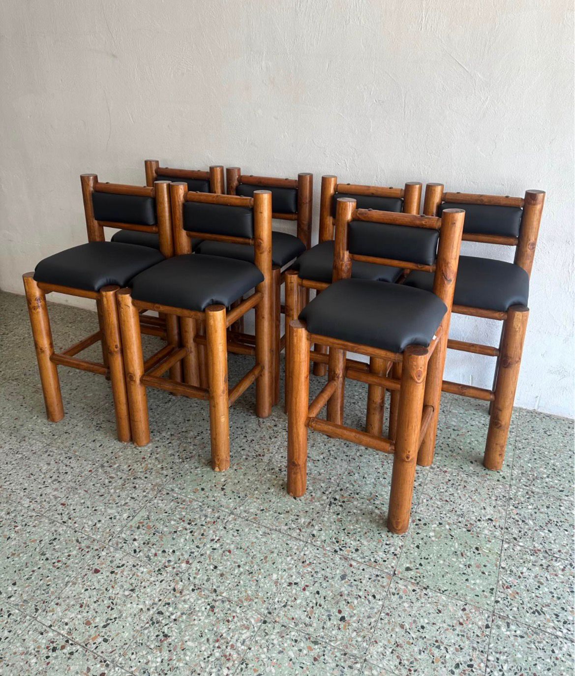 Log wood Bar Stools
