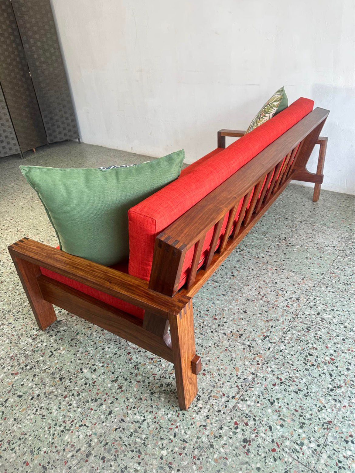 Mid Century Cubist 3 Seater Couch