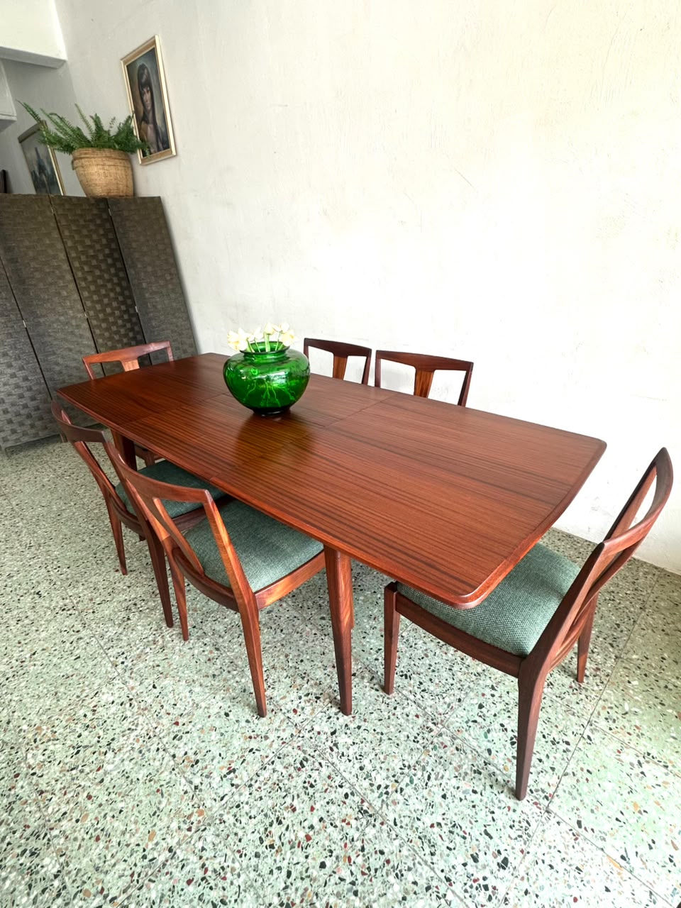 Mid Century Dining Table and 6 Chairs